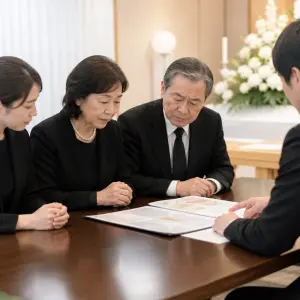 大阪市旭区で家族葬を相談するご家族のイメージ