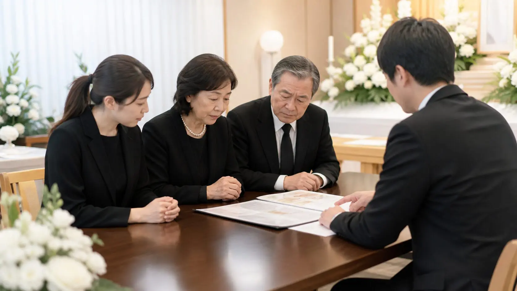 大阪市旭区で家族葬を相談するご家族のイメージ