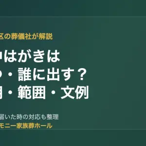 大阪市旭区で喊中はがきをいつ・誰に出すか