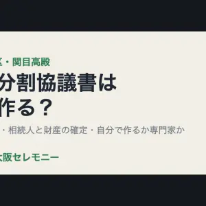 大阪市旭区・関目高殿で遺産分割協議書を作る際のイメージ